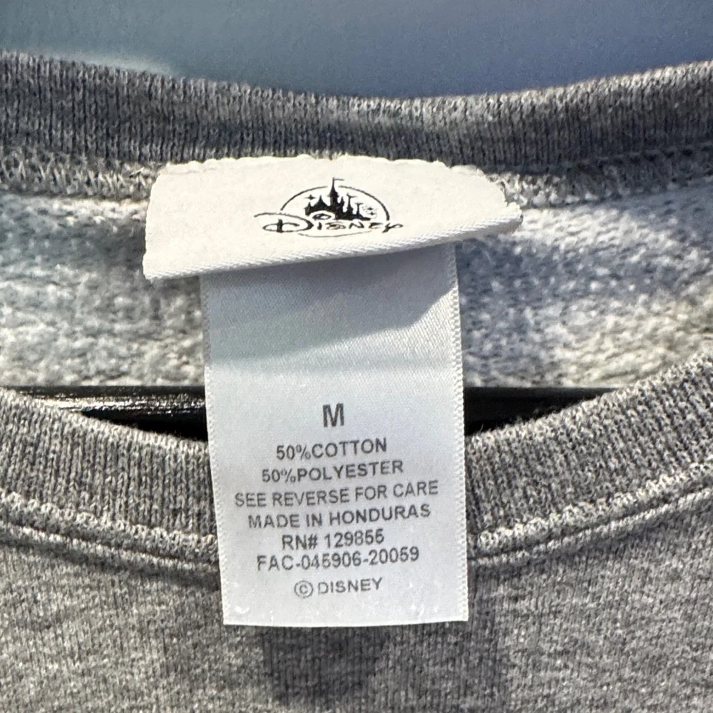 Disney Gray Crewneck Sweatshirt with Mickey Mouse Graphic
